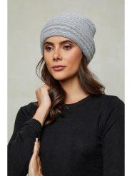 Soft Cashmere Czapka w kolorze szarym rozmiar: onesize. Szare czapki Soft Cashmere, bez wzorów, z materiału. Za 156.61 zł.