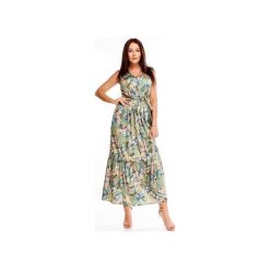 Sukienka maxi w kolorowy wzór z falbaną u dołu. Sukienki Bird, bez wzorów, bez kołnierzyka, bez ramiączek, maxi. Za 433.00 zł.