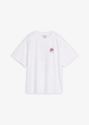 T-shirt oversize z czystej bawełny organicznej. Białe t-shirty bonprix, bez wzorów, z bawełny, bez kołnierzyka, bez ramiączek. Za 67.99 zł.