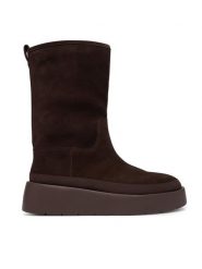 Calvin Klein Śniegowce Flatform Mid Boot Suede Wl HW0HW03181 Brązowy. Brązowe trapery i śniegowce Calvin Klein, ze skóry. Za 749.99 zł.