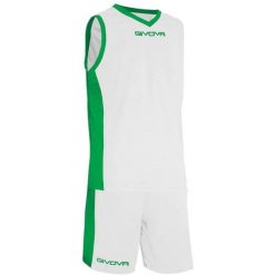 Givova Kit Power Interlock zestaw sportowy. Białe koszulki sportowe Givova, bez wzorów, bez ramiączek, do koszykówki. Za 236.50 zł.
