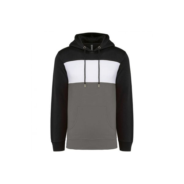 Bluza z kapturem Kariban. Białe bluzy KARIBAN, l, bez wzorów, z bawełny, z kapturem. Za 185.50 zł.