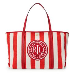 Torebka LAUREN RALPH LAUREN. Czerwone shopper Lauren Ralph Lauren, bez wzorów, bez dodatków. Za 869.99 zł.
