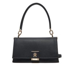 Torebka Tommy Hilfiger. Czarne torebki klasyczne TOMMY HILFIGER, bez wzorów, bez dodatków. Za 419.99 zł.