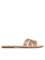 ONLY Shoes Klapki 15340950 Różowe złoto. Czerwone klapki ONLY SHOES, bez wzorów, z materiału, bez obcasa. Za 109.99 zł.