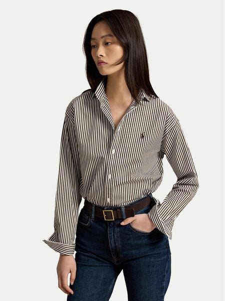 Polo Ralph Lauren Koszula 211910743510 Brązowy Regular Fit. Brązowe koszule Polo Ralph Lauren, xxl, bez wzorów, z bawełny, bez kołnierzyka, bez ramiączek. Za 859.99 zł.