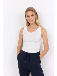 Soyaconcept Top "Ryan" w kolorze białym rozmiar: XS. Białe topy Soyaconcept, xs, bez wzorów, bez kołnierzyka, bez ramiączek. Za 82.95 zł.
