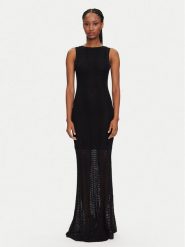 Marciano Guess Sukienka dzianinowa 5GGK44 5869Z Czarny Regular Fit. Czarne sukienki Marciano Guess, z aplikacjami, z dzianiny, bez kołnierzyka, bez ramiączek. Za 539.99 zł.