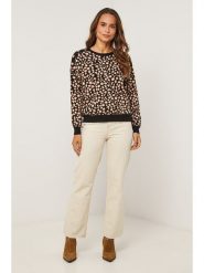 Soft Cashmere Sweter w kolorze czarno-jasnobrązowym rozmiar: 38/40. Brązowe swetry Soft Cashmere, bez wzorów, bez ramiączek. Za 153.34 zł.