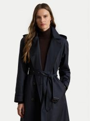 LAUREN RALPH LAUREN Trencz 297951259004 Granatowy Straight Fit. Niebieskie płaszcze Lauren Ralph Lauren, l, bez wzorów, z bawełny, bez kaptura. Za 1,599.00 zł.