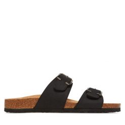 Klapki ONLY Shoes. Czarne klapki ONLY SHOES, bez wzorów, bez obcasa. Za 109.99 zł.