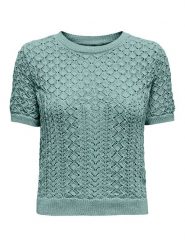 ONLY Sweter w kolorze turkusowym rozmiar: M. Niebieskie swetry Only, m, bez wzorów, z bawełny, bez ramiączek. Za 79.21 zł.