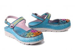 LAURA VITA 0007649 Dorry 32 turquoise, sandały damskie. Niebieskie sandały Laura Vita, bez wzorów, ze skóry, bez obcasa, bez zapięcia. Za 359.90 zł.