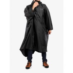 Peleryna przeciwdeszczowa Trekmates Deluxe Poncho - black. Czarne kurtki sportowe TREKMATES, uniwersalny, bez wzorów, z poliesteru, bez kaptura, rowerowe. Za 246.39 zł.