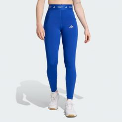 Legginsy Techfit Stash Pocket Full-Length. Niebieskie legginsy Adidas, m, bez wzorów, z materiału, techfit (adidas). Za 199.00 zł.