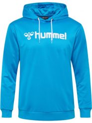 Bluza z kapturem Hummel Logo. Niebieskie bluzy Hummel, na jesień, m, bez wzorów, z materiału, z kapturem. Za 236.00 zł.