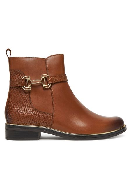 Caprice Botki 9-25312-45 Brązowy. Brązowe botki Caprice, bez wzorów, ze skóry, bez obcasa, na płaskiej podeszwie, bez zapięcia. Za 589.99 zł.