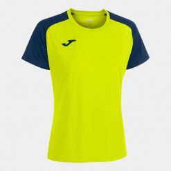 Koszulka do piłki nożnej damska Joma Academy IV. Niebieskie bluzki Joma, xl, bez wzorów, z poliesteru, sportowe, bez kołnierzyka, bez ramiączek. Za 88.45 zł.