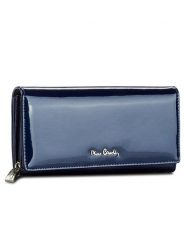 Pierre Cardin Duży Portfel Damski 05 LINE 106 Granatowy. Niebieskie portfele Pierre Cardin, bez wzorów, z lakierowanej skóry. Za 179.99 zł.