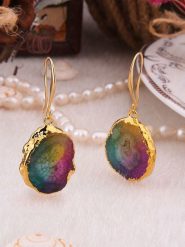 Pierres delicates Pozłacane kolczyki z kwarcem rozmiar: onesize. Żółte kolczyki Pierres delicates, z kwarcem, pozłacane, z zapięciem typu bigiel. Za 43.99 zł.