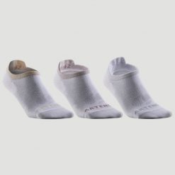 Skarpety sportowe do tenisa Artengo RS160 Lowedge 3 pary. Białe skarpety ARTENGO, bez wzorów, z bawełny. Za 29.99 zł.