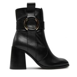 Botki See By Chloé. Czarne botki See By Chloé, bez wzorów, bez obcasa, na słupku, bez zapięcia. Za 2,749.00 zł.