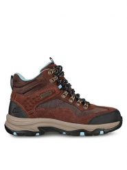Skechers Trapery Trego Base Camp 167008/CHOC Brązowy. Brązowe trapery i śniegowce Skechers, ze skóry. Za 519.99 zł.