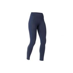 Legginsy Gym & Pilates 510 damskie. Niebieskie legginsy DOMYOS, l, bez wzorów, z bawełny. Za 59.99 zł.