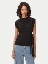 French Connection Bluzka Zion 769C5 Czarny Slim Fit. Czarne bluzki French Connection, xs, bez wzorów, z syntetyku, bez kołnierzyka, bez ramiączek. Za 315.99 zł.