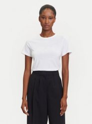 HUGO T-Shirt Deloris 50532137 Biały Regular Fit. Białe t-shirty Hugo, xs, bez wzorów, z bawełny, bez kołnierzyka, bez ramiączek. Za 299.99 zł.