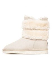 ISLAND BOOT Botki zimowe "Canso" w kolorze kremowym rozmiar: 36. Brązowe botki Island Boot, na zimę, bez wzorów, z materiału, bez obcasa, bez zapięcia. Za 140.86 zł.