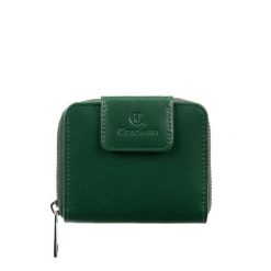 Skórzany portfel damski Canaletto z naturalnej skóry licowej - elegancki i wszechstronny PD1023s31GR RFID. Zielone portfele bez wzorów, ze skóry. Za 125.98 zł.