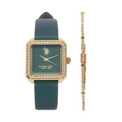 Zestaw zegarek i bransoletka U.S. Polo Assn. Zielone zegarki U.S. Polo Assn. Za 589.99 zł.