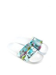 Calceo Klapki w kolorze białym ze wzorem rozmiar: 40. Białe klapki Calceo, bez wzorów, z tworzywa sztucznego, bez obcasa. Za 49.30 zł.