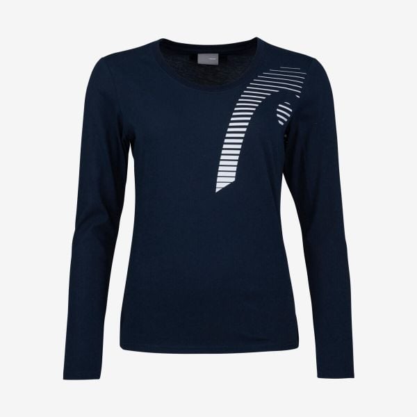 Koszulka z długim rękawem damska CLUB 21 LINDA. Niebieskie bluzki Head, m, bez wzorów, sportowe, bez kołnierzyka, bez ramiączek. W wyprzedaży za 126.00 zł.