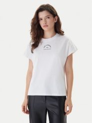 KARL LAGERFELD T-Shirt B1W17032 Biały Relaxed Fit. Białe t-shirty KARL LAGERFELD, m, bez wzorów, z bawełny, bez kołnierzyka, bez ramiączek. Za 339.99 zł.