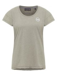 ELBSAND Koszulka "Ranva" w kolorze szarozielonym rozmiar: S. Zielone bluzki ELBSAND, s, bez wzorów, bez kołnierzyka, bez ramiączek. Za 82.83 zł.