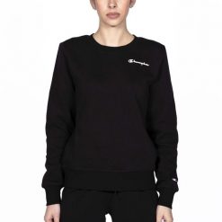 Bluza Champion Z Crewneck Czarna Damskie. Czarne bluzy Champion, s, bez wzorów, bez kaptura. Za 99.77 zł.
