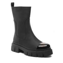 Botki Jenny Fairy. Czarne botki Jenny Fairy, bez wzorów, bez obcasa, na płaskiej podeszwie, bez zapięcia. Za 119.99 zł.