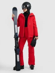 4F Spodnie narciarskie membrana 15000 damskie - czerwone S. Czerwone spodnie materiałowe 4f, s, bez wzorów, z materiału. Za 799.99 zł.