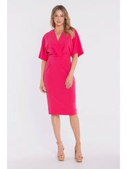 Stylove Sukienka w kolorze różowym rozmiar: S. Różowe sukienki Stylove, na co dzień, s, bez wzorów, bez kołnierzyka, bez ramiączek, midi, proste. Za 222.94 zł.