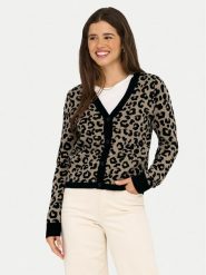 ONLY Kardigan Leo 15349819 Brązowy Regular Fit. Brązowe kardigany Only, l, bez wzorów, z syntetyku. Za 169.99 zł.