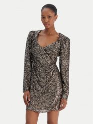 Rinascimento Sukienka koktajlowa CFC0126602003 Srebrny Slim Fit. Szare sukienki Rinascimento, xl, bez wzorów, z syntetyku, wizytowe, bez kołnierzyka, bez ramiączek. Za 619.99 zł.