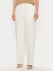 Tommy Hilfiger Spodnie materiałowe WW0WW43809 Écru Regular Fit. Spodnie materiałowe TOMMY HILFIGER, bez wzorów, z bawełny. Za 379.99 zł.