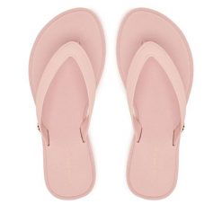 Japonki Tommy Hilfiger. Czerwone klapki TOMMY HILFIGER, bez wzorów, bez obcasa. Za 189.99 zł.