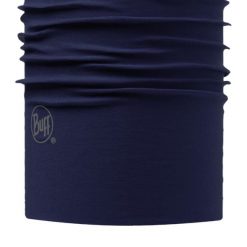 Oryginalny szalik na szyję Buff Solid. Niebieskie szaliki Buff, bez wzorów, z poliesteru. Za 69.00 zł.