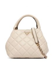 Guess Torebka Juliet Mini HWQG24 56710 Kremowy. Białe torebki klasyczne Guess, z aplikacjami, ze skóry, bez dodatków. Za 544.99 zł.