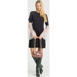 SUKIENKA MY TWIN Twinset. Czarne swetry Twinset, l, z aplikacjami, z dzianiny, bez ramiączek. Za 679.00 zł.