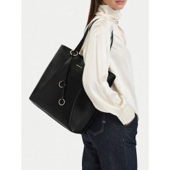 Torebka GINO ROSSI. Czarne shopper Gino Rossi, bez wzorów, bez dodatków. Za 229.99 zł.