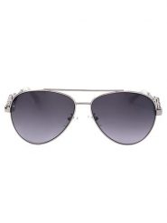 Guess Damskie okulary przeciwsłoneczne w kolorze srebrno-szarym rozmiar: 59. Szare okulary przeciwsłoneczne Guess, z aplikacjami, z tworzywa sztucznego, wakacyjne. Za 249.17 zł.